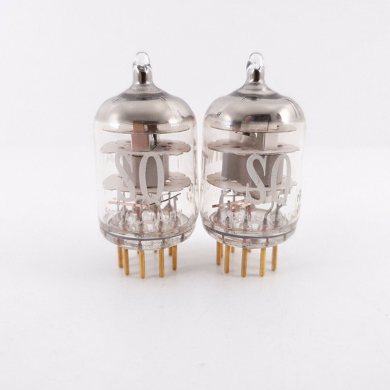 2 X E180F MINIWATT. SPECIAL QUALITY SQ. GOLD PIN 3 MICAS. MATCHED PAIR 1 CL  ENA