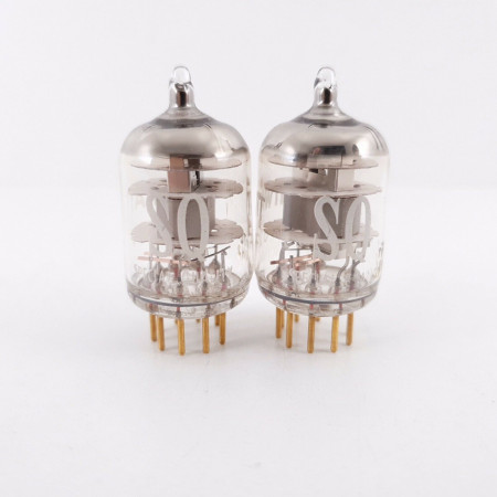 2 X E180F MINIWATT. SPECIAL QUALITY SQ. GOLD PIN 3 MICAS. MATCHED PAIR 1 CL  ENA