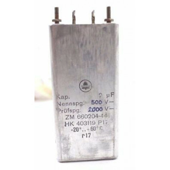 ELECTROLYTIC CAPACITOR STANDARD 2uF 500V USED CA308U1F030717