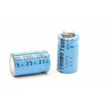 ELECTROLYTIC CAPACITOR TROBO 2200uF 25V NOS(New Old Stock) - 1PC. CA59U2F221015