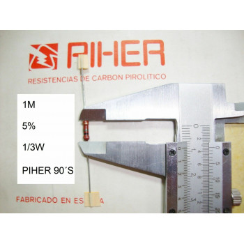 VINTAGE PIHER RESISTOR. 1/3W 1M 5% *3 PC* NEW ORIGINAL 1990´S+