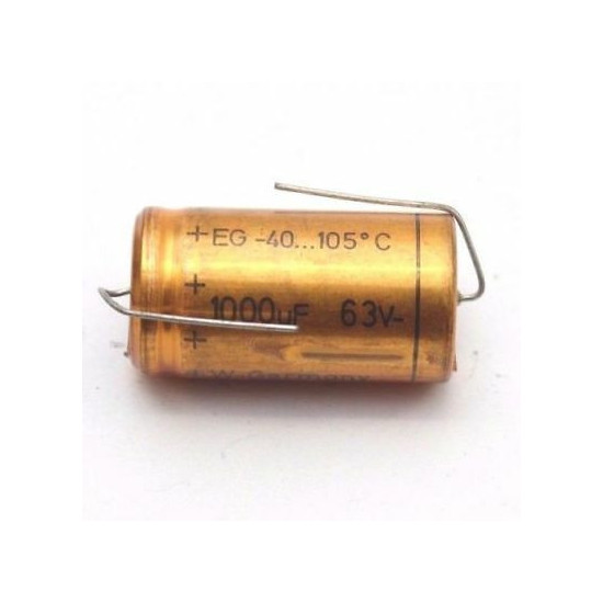 ELECTROLYTIC CAPACITOR ROE 1000uF 63V NOS (NEW OLD STOCK) 1PC. CA307U7F130619