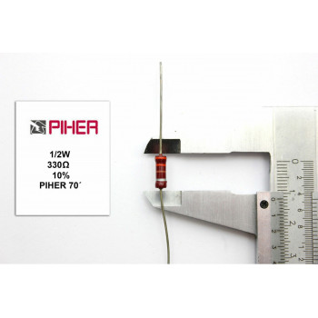 VINTAGE PIHER RESISTOR. 1/2W 330Ohm 330R 10% *1 PC* NEW ORIGINAL 1970´S+F310516