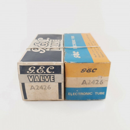 2 X A2426 GEC TUBE. 3 MICAS. METAL BASE. NOS / NIB. CX  ENA