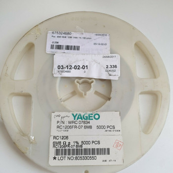 10 x 6.8M 1/4W 1% 100PPM SMD YAGEO RESISTOR. (R230) CA393U2000F130721