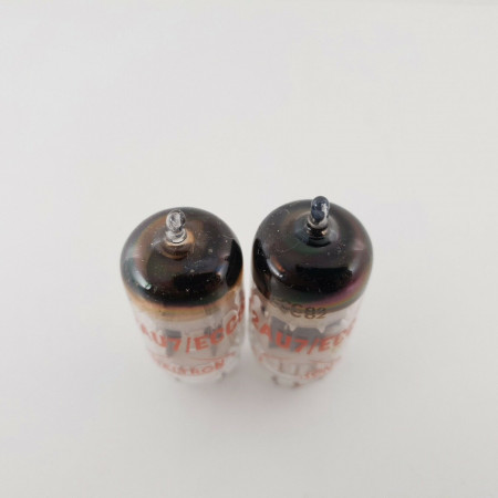 2 X ECC82 TUNGSRAM TUBE. HALTRON BRAND. WELDED PLATES. LOW EMISSION. CX  ENA