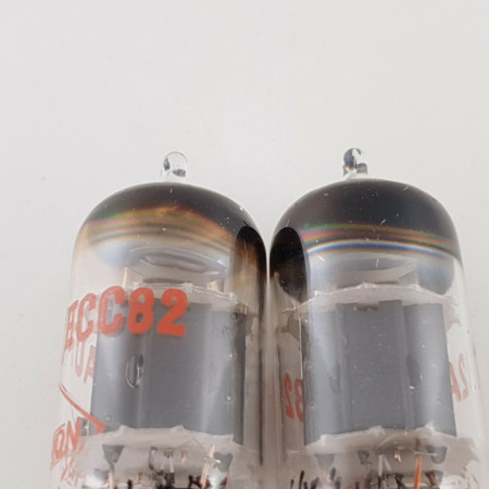 2 X ECC82 TUNGSRAM TUBE. HALTRON BRAND. WELDED PLATES. LOW EMISSION. CX  ENA