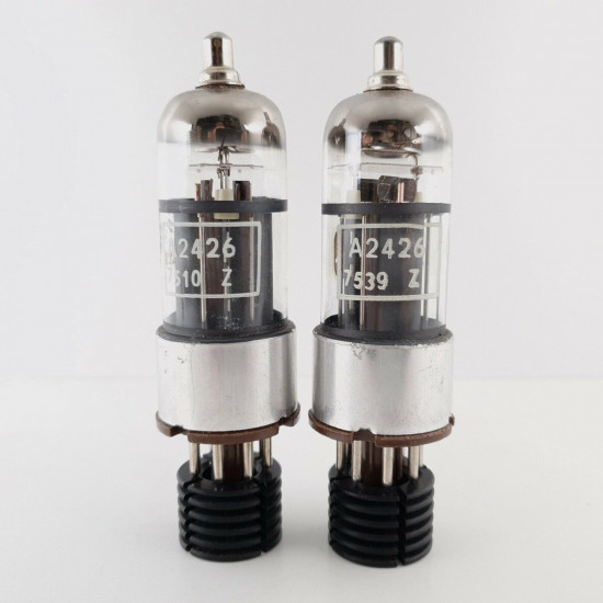 2 X A2426 GEC TUBE. 3 MICAS. METAL BASE. NOS / NIB. CX  ENA
