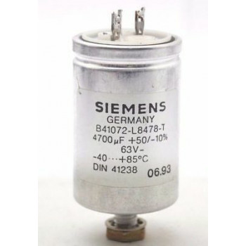 ELECTROLYTIC CAPACITOR SIEMENS 4700uF 63V NOS (NEW OLD STOCK) 1PC CA307U2F030717