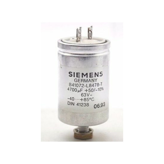ELECTROLYTIC CAPACITOR SIEMENS 4700uF 63V NOS (NEW OLD STOCK) 1PC CA307U2F030717