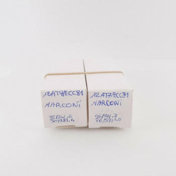 2 X 12AT7 / ECC81 MARCONI TUBE. COPPER RODS. SOLID GETTER. PAIR. CX  ENA