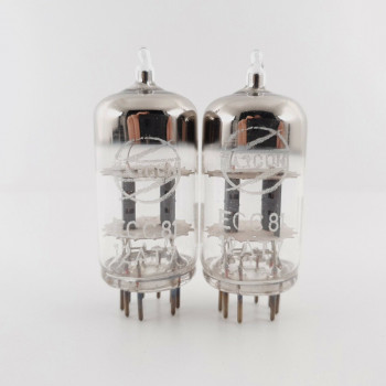 2 X 12AT7 / ECC81 MARCONI TUBE. COPPER RODS. SOLID GETTER. PAIR. CX  ENA 2