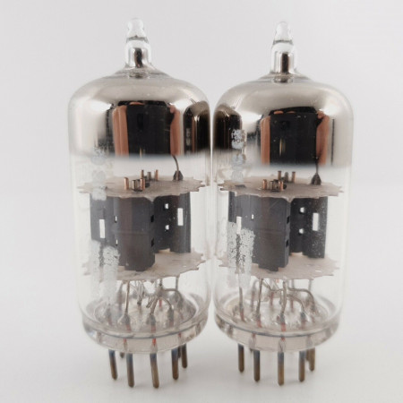 2 X 12AT7 / ECC81 MARCONI TUBE. COPPER RODS. SOLID GETTER. PAIR. CX  ENA