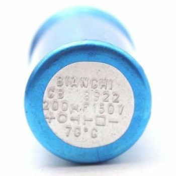 ELECTROLYTIC CAPACITOR BIANCHI 200uF 150V NOS (NEW OLD STOCK) 1PC CA307U2F030717