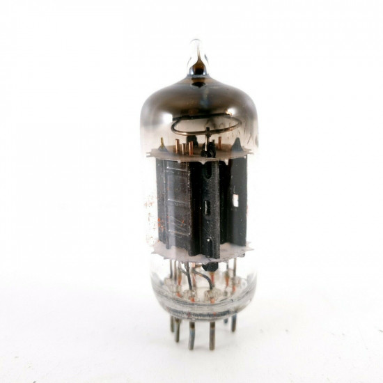 1 X 12AX7 TUBE. GE BRAND. 17MM BLACK PLATES. VERY RARE. 1950s PRODUCTION CF  ENA