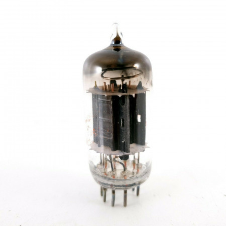 1 X 12AX7 TUBE. GE BRAND. 17MM BLACK PLATES. VERY RARE. 1950s PRODUCTION CF  ENA