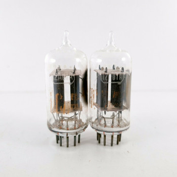 2 X 12AU7A TUBE. RCA BRAND. 17MM PLATES. CLEAR TOP. MATCHED PAIR. CF  ENA 2