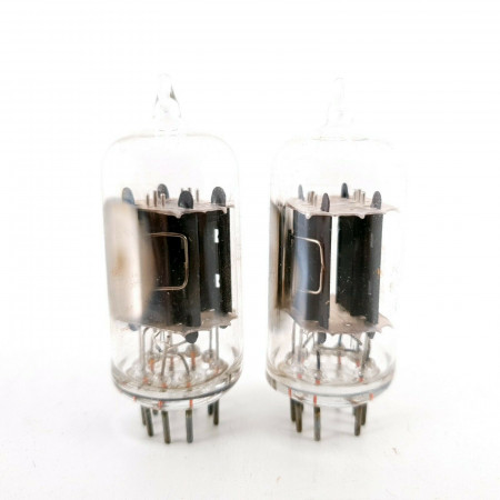 2 X 12AU7A TUBE. RCA BRAND. 17MM PLATES. CLEAR TOP. MATCHED PAIR. CF  ENA