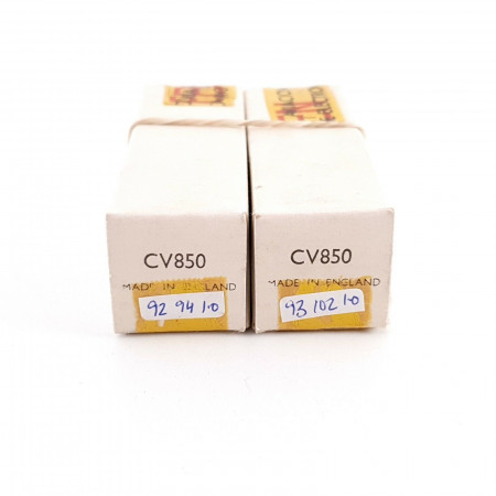 2 X CV850 MULLARD TUBE. BLACK PLATES. 1960s AMRY PROD. MATCHED PAIR AH  ENA