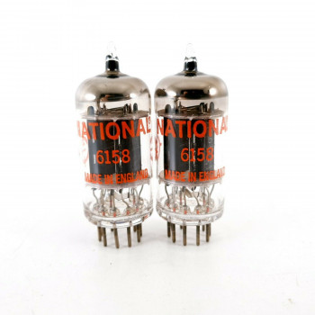 2 X 6158 TUBE. NATIONAL BRAND. 17MM BLACK PLATES. MATCHED & BALANCED. CF  ENA 2