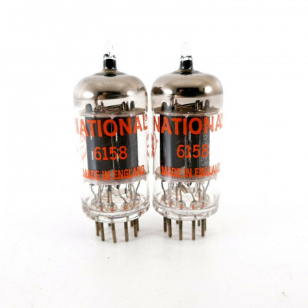 2 X 6158 TUBE. NATIONAL BRAND. 17MM BLACK PLATES. MATCHED & BALANCED. CF  ENA