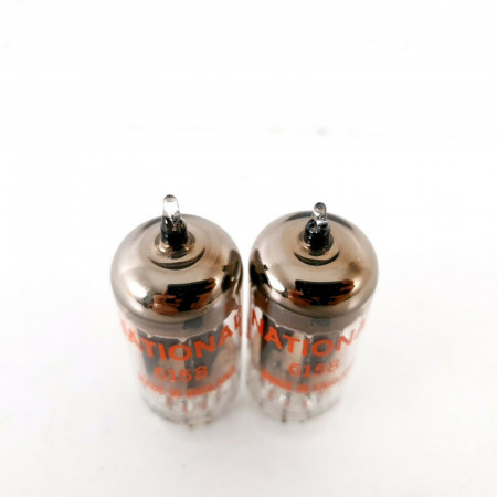 2 X 6158 TUBE. NATIONAL BRAND. 17MM BLACK PLATES. MATCHED & BALANCED. CF  ENA