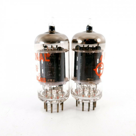 2 X 6158 TUBE. NATIONAL BRAND. 17MM BLACK PLATES. MATCHED & BALANCED. CF  ENA