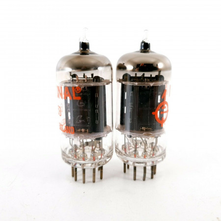 2 X 6158 TUBE. NATIONAL BRAND. 17MM BLACK PLATES. MATCHED & BALANCED. CF  ENA