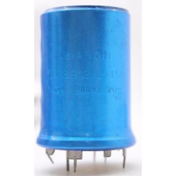 ELECTROLYTIC CAPACITOR BIANCHI 150uF 200V (NEW OLD STOCK) 1PC. CA307U1F300617