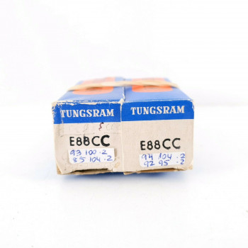 2 X E88CC TUBE. TUNGSRAM BRAND. RED LOGO. MATCHED PAIR. CF  ENA