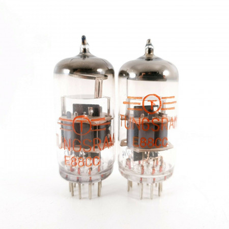 2 X E88CC TUBE. TUNGSRAM BRAND. RED LOGO. MATCHED PAIR. CF  ENA
