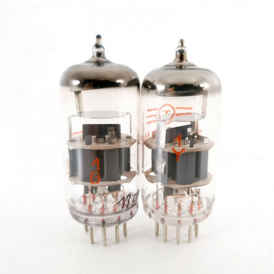 2 X E88CC TUBE. TUNGSRAM BRAND. RED LOGO. MATCHED PAIR. CF  ENA