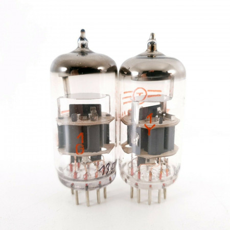 2 X E88CC TUBE. TUNGSRAM BRAND. RED LOGO. MATCHED PAIR. CF  ENA
