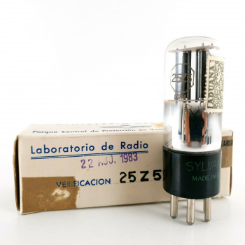 1 X 25Z5GT TUBE. SHORT VERSION. SYLVANIA BRAND. M56.E110  ES