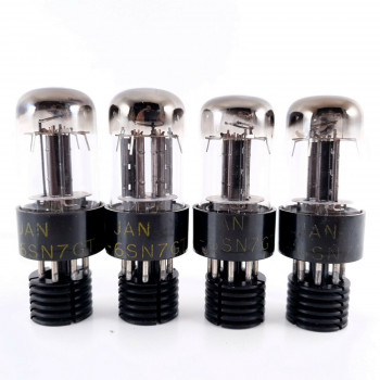 4 X JAN CQ 6SN7GT ROGERS TUBE. BAD BOY. BLACK T PLATES. MATCHED PAIR+1. AD  ENA