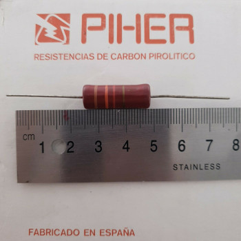1 X 2W 1,3K 5% 1970s VINTAGE PIHER RESISTOR. NOS RESISTOR. C1792U19F140121