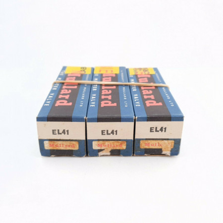 3 X EL41 LA RADIOTECHNIQUE TUBE. MULLARD BRANDED. COPPER RODS. CU  ENA