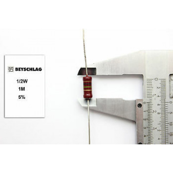 VINTAGE BEYSCHLAG RESISTOR. 1/2W 1M 5% *1 PC* New Old Stock. RC1704