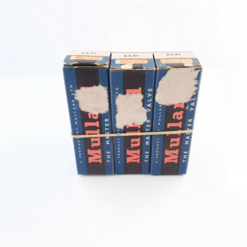 3 X EL41 LA RADIOTECHNIQUE TUBE. MULLARD BRANDED. COPPER RODS. CU  ENA 2