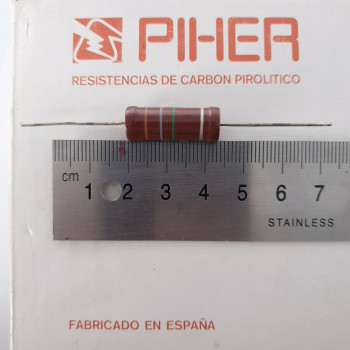 1 X 2W 1,8M 10% 1970s VINTAGE PIHER RESISTOR .NOS RESISTOR. C1792U24F140121