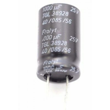 ELECTROLYTIC CAPACITOR FROLIT 1000uF 25V NOS (NEW OLD STOCK) 1PC. CA346U1F270717