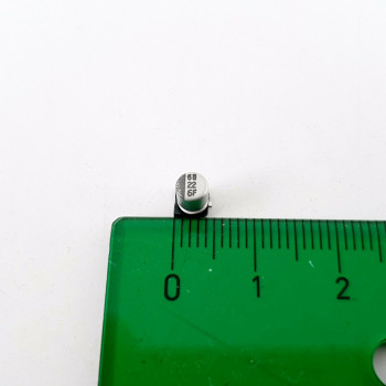 10 x 22uF 6.3V 20% 105ºC SMD SAMWHA ELECTROLYTIC CAPACITOR. CA382U2000F140621