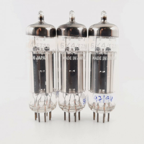 3 X 6X4 / EZ90 MATSUSHITA TUBE. JAPANESE PROD. NOS/NIB. MATCHED TRIO. CX  ENA