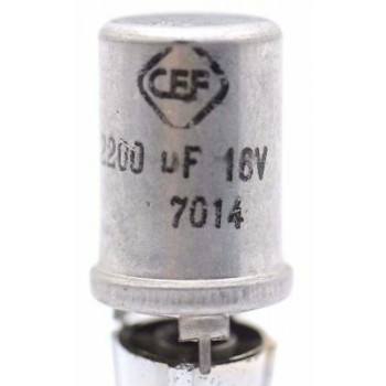 ELECTROLYTIC CAPACITOR CEF 2200uF 16V NOS (NEW OLD STOCK) 1PC. CA346U1F270717