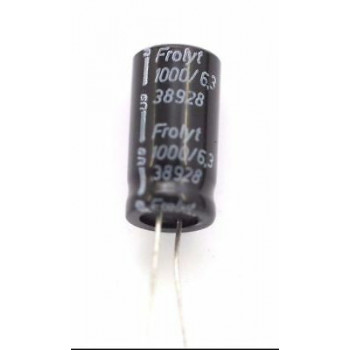 ELECTROLYTIC CAPACITOR FROLIT 1000uF 6,3V NOS (NEW OLD STOCK) 1PC CA346U1F270717