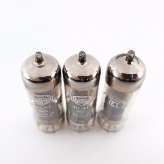 3 X EL41 LA RADIOTECHNIQUE TUBE. MULLARD BRANDED. COPPER RODS. CU  ENA