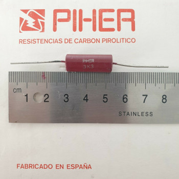 1 X 2W 3,3K 5% 1960s VINTAGE PIHER RESISTOR. NOS RESISTOR. C1793U19F140121