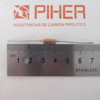 1 X 1/2W 1,5M 10% 1960s VINTAGE PIHER RESISTOR. NOS RESISTOR. C1793U100F140121