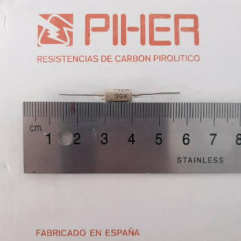1 X 1/2W 39K 5% 1960s VINTAGE PIHER RESISTOR. NOS RESISTOR. C1793U50F140121