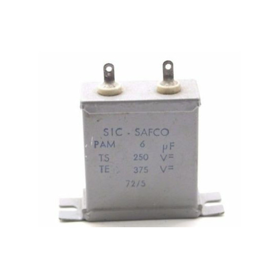 CAPACITOR SIC - SAFCO 6uF TS 250V TE 375V NOS (NEW OLD STOCK) 1PC CA330U3F270717